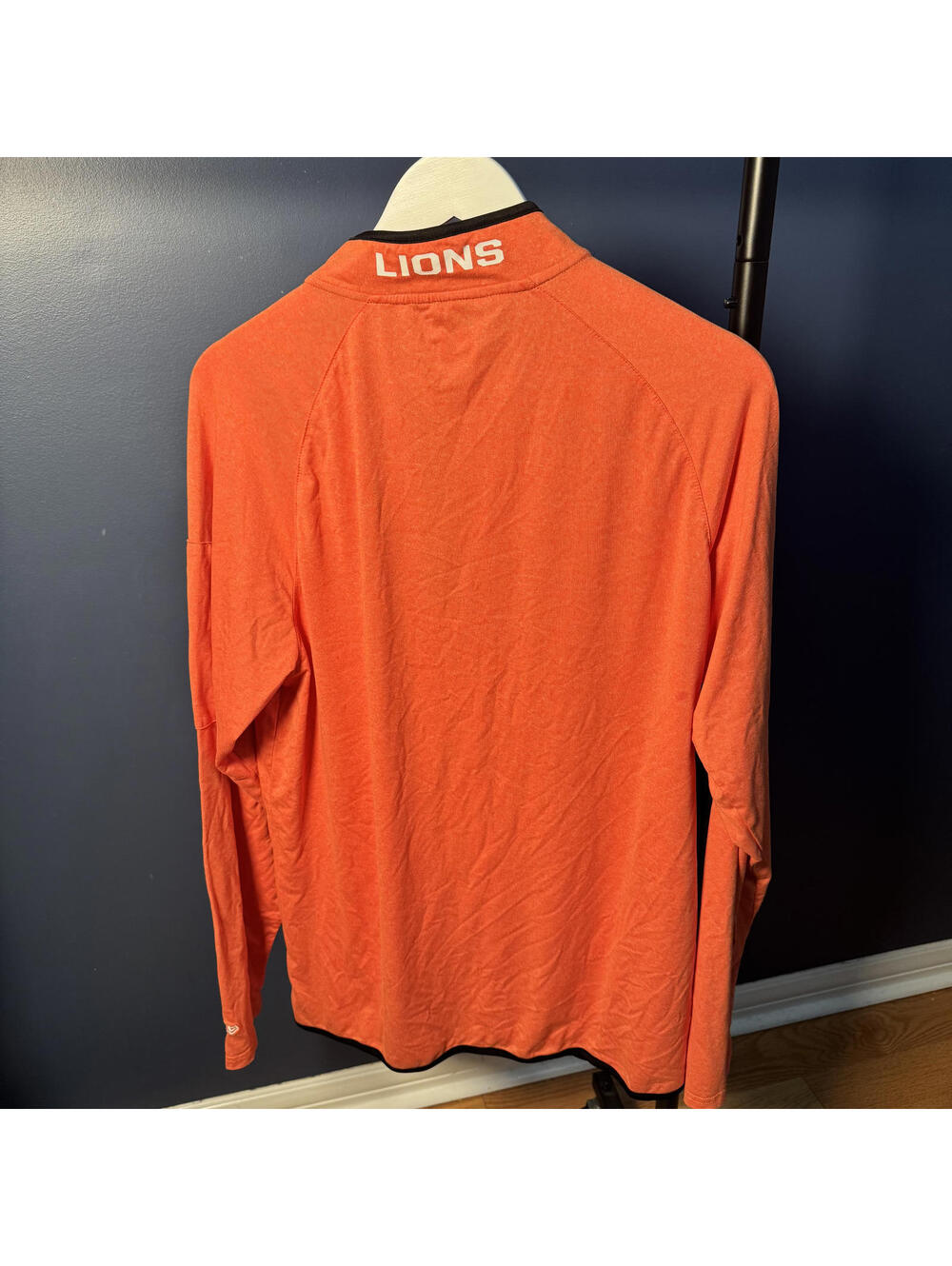 BC Lions Quarter Zip Pullover New Era Orange Performance Shirt L - Picture 3 of 8
